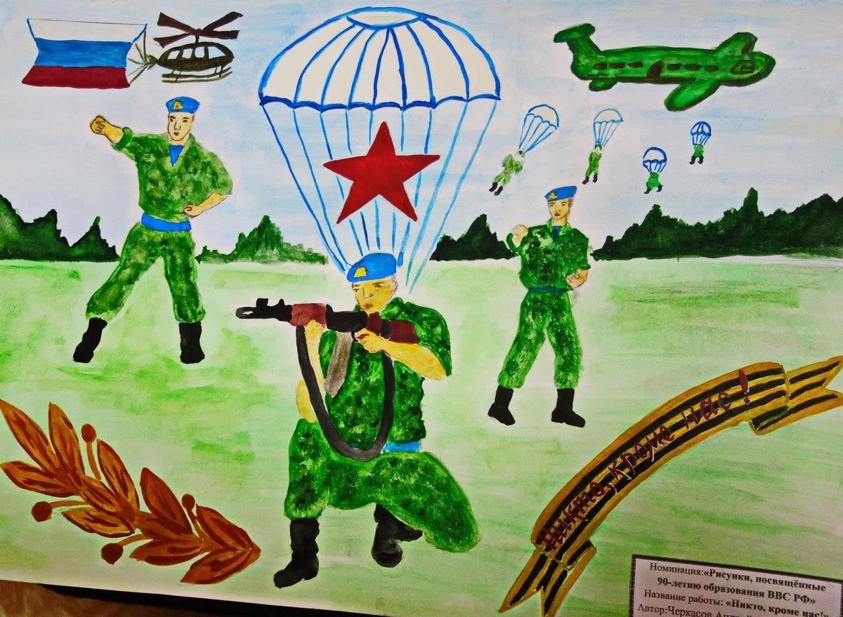 Детские рисунки современных солдат