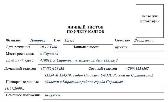 Понимание типов данных о сотрудниках и требований к ним