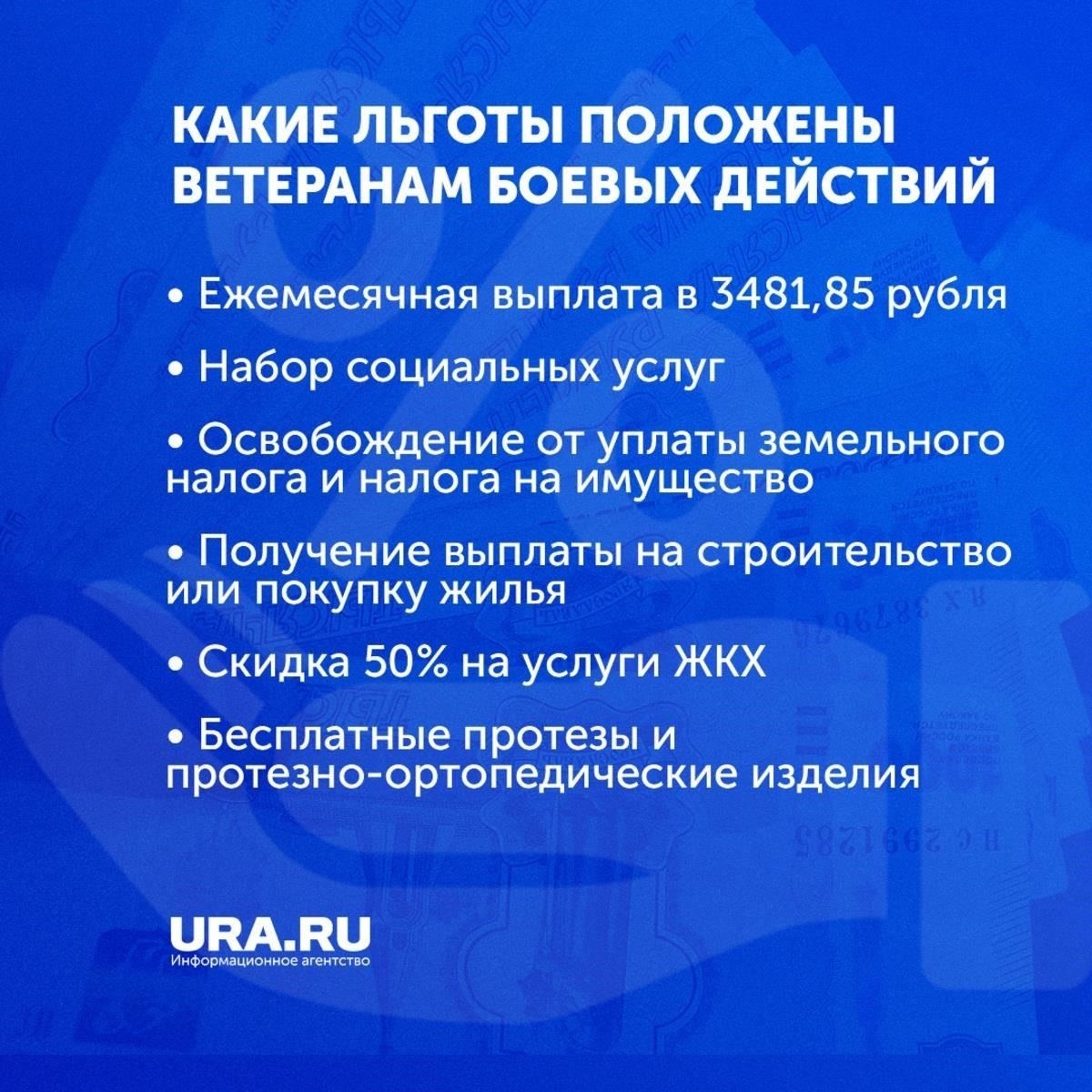 Основные социальные льготы, предоставляемые ветеранам боевых действий в соответствии с пунктом 1 статьи 16