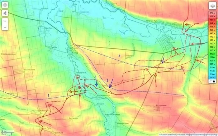 Оперативные проблемы, обусловленные рельефом местности и сезонными условиями в Донецкой области