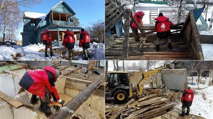 После сноса старого сарая