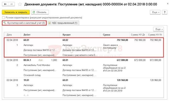 Другие ситуации, связанные с восстановлением налогов в 1С